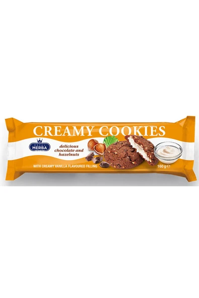 SİZİN MARKET Merba Creamy Cookies 160 Gr. (1 Paket)