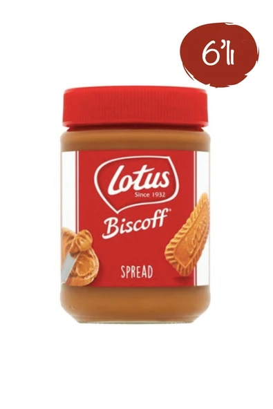 Lotus Biscoff Sürülebilir Karamelize Bisküvi Ezmesi 400 Gr. X 6