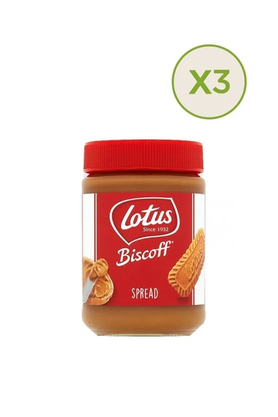 Lotus Biscoff Sürülebilir Karamelize Bisküvi Ezmesi 400 Gr. X 3