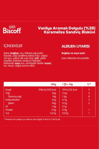 Lotus Bıscoff Sandwıch Bıscoff Vanilya Kremalı 150 gr X 5 Adet - 6