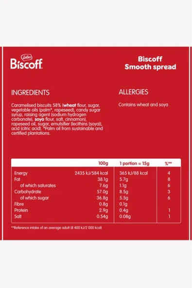 Lotus Biscoff Sürülebilir Karamelize Bisküvi Ezmesi - 400 Gr X 2 Adet - 7