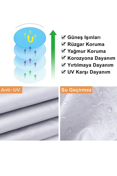 ROBESBON Su Geçirmez Motosiklet Koruma Örtüsü Brandası - 2
