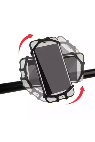 ROBESBON 4.7-6.5 Inc Silikon Scooter, Bisiklet Telefon Tutucu - 3