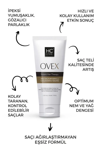 HC Care Ovex Hızlı Saç Kurtarma Ve Canlandırma Terapisi - 200 Ml.