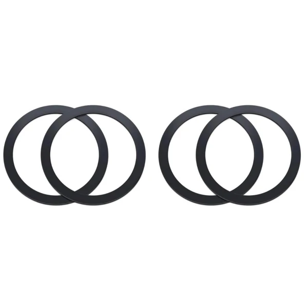 Polham 0.4mm 4 Adet Set Ultra İnce Yapışkanlı Mıknatıslı Metal Halka, 3M Hafif Tüm Telefonlara Uyumlu