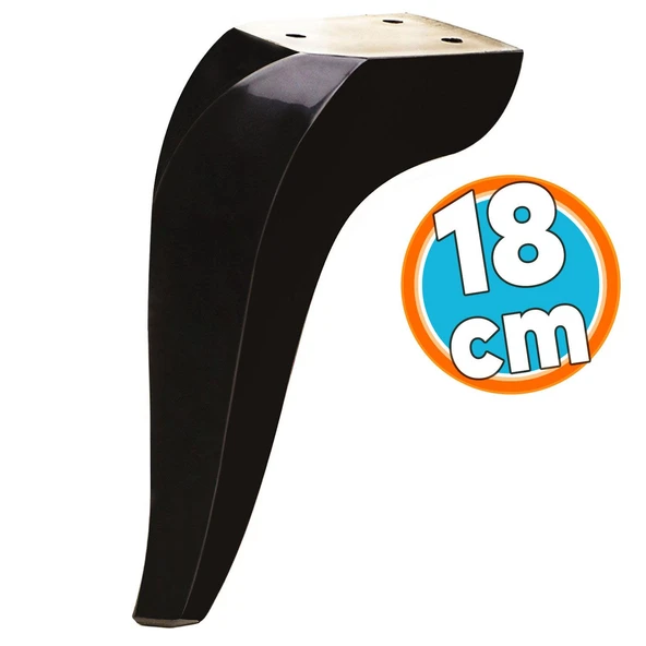 Mobilya Kanepe Tv Ünitesi Koltuk Ayağı 18 Cm Siyah Konsol Ayakları
