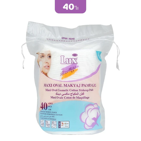 Lux Disk Oval Makyaj Pamuğu 40' lı