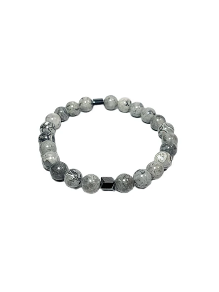 JTSS25KOB1571 PASLANMAZ ÇELİK JASPER DOĞALTAŞ JANTİ KOMBİN BİLEKLİK KUTULU - Resim 5