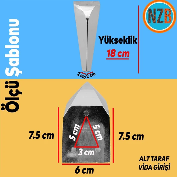 Mobilya Kanepe Tv Ünitesi Koltuk Ayağı 18 Cm Krom Konsol Ayakları - Resim 2