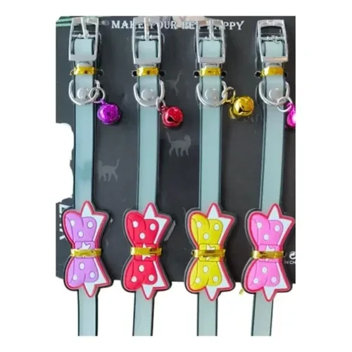 Papyonlu Silikon Kedi Tasması - Resim 8