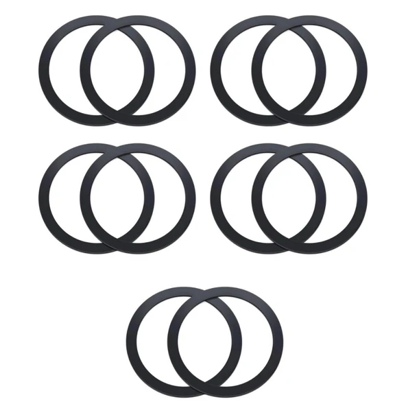 Polham 0.4mm 10 Adet Set Ultra İnce Yapışkanlı Mıknatıslı Metal Halka, 3M Hafif Tüm Telefonlara Uyumlu