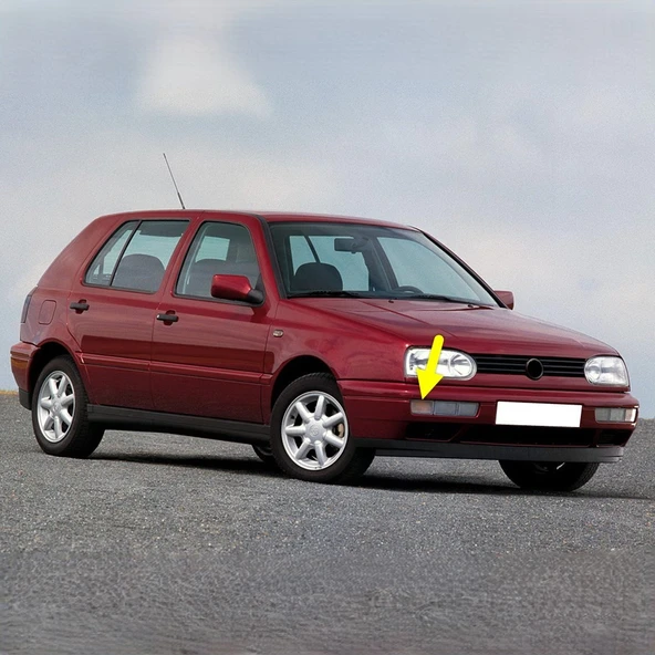 VW Golf 3 1992-1998 Ön Tampon Sağ Sinyal Lambası 1H0953050D - 2