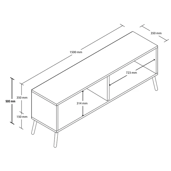 4052 Next 150 Cm Tv Ünitesi Beyaz - 2