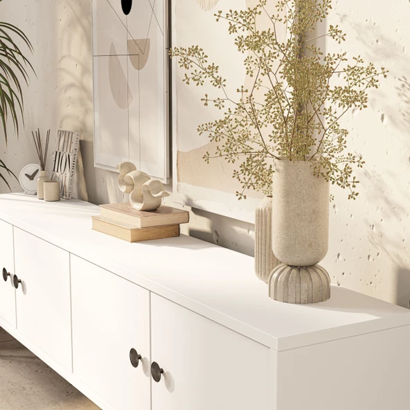 4052 Next 150 Cm Tv Ünitesi Beyaz - 5