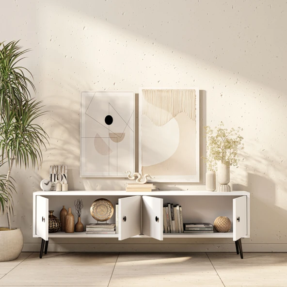 4052 Next 150 Cm Tv Ünitesi Beyaz - 6