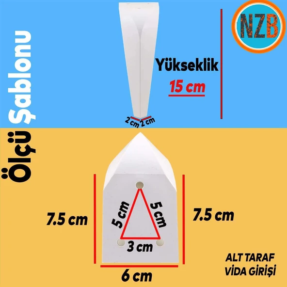 Mobilya Kanepe Sehpa Tv Ünitesi Koltuk Ayağı 15 Cm Beyaz Baza Ayakları - Resim 2