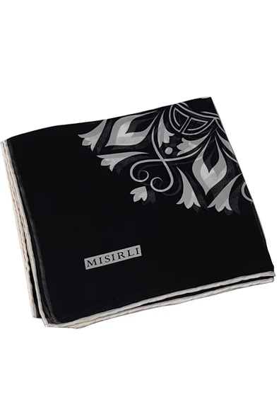 Mısırlı Eşarpları Emprime Krep Etnik Desen Eşarp - Resim 3