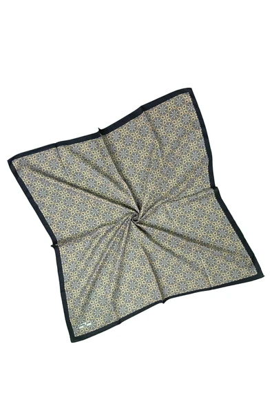 Ebruli Pamuklu Etnik Desenli Soft Eşarp – 90x90 cm - 3