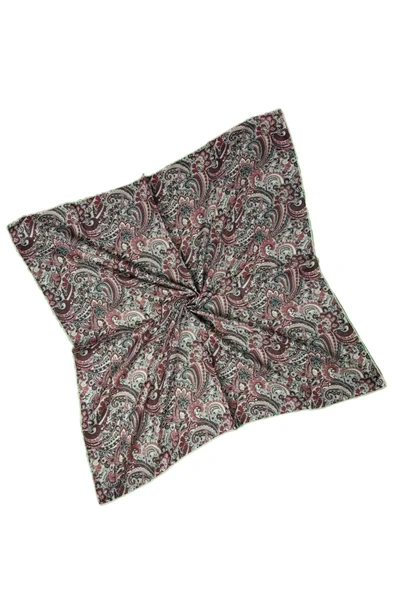 Ebruli Pamuklu Etnik Desenli Soft Eşarp – 90x90 cm - Resim 3