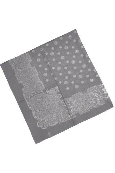 Mısırlı Eşarpları Etnik Desenli Nakışlı Şifon Eşarp - 2