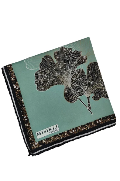 Mısırlı Eşarpları Cocoon Twill ( Tivil ) Yaprak Desenli Eşarp - 2