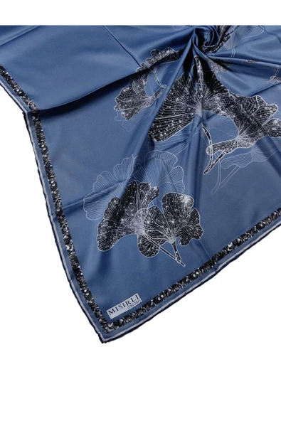 Mısırlı Eşarpları Cocoon Twill ( Tivil ) Yaprak Desenli Eşarp