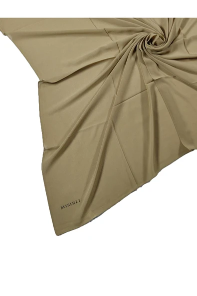 Mısırlı Eşarpları Düz Renk Krep Eşarp Gold 100x100 Cm