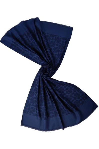 Işıl İpek - Pamuk Jakarlı C Desen Şal 75x190 cm - Resim 3