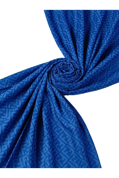 Işıl İpek - Pamuk Jakarlı F Desen Şal 75x190 cm - Resim 2