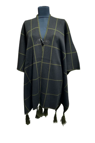 Akmoda Kalın Kışlık Triko Uzun  Panço ürün görseli 1