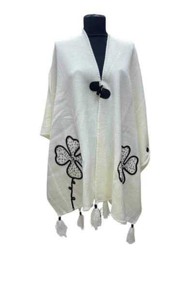 Akmoda Kalın Kışlık Triko Uzun  Panço ürün görseli 1