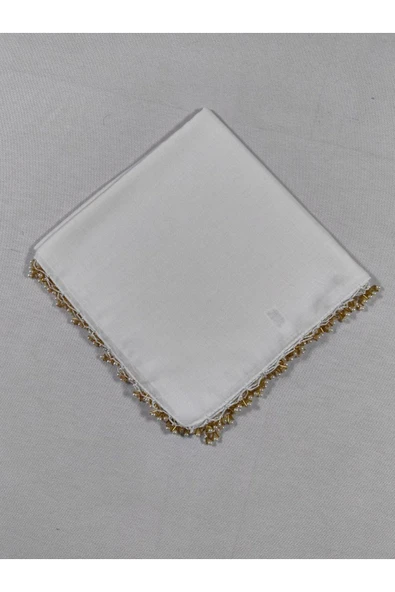 Enba İğne Oyalı Boncuklu Yazma - Resim 3