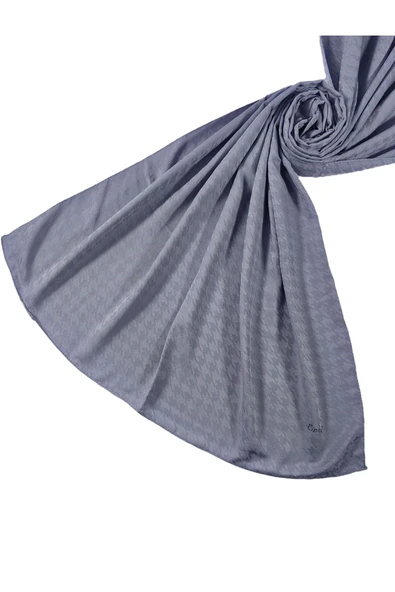 Enba Viskon Jakarlı Kaz Ayağı Desenli Şal 75x190 cm - 3