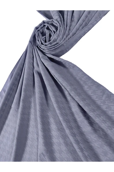 Enba Viskon Jakarlı Kaz Ayağı Desenli Şal 75x190 cm - 1