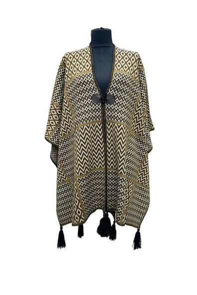 Akmoda Kalın Kışlık Triko Uzun  Panço ürün görseli 1