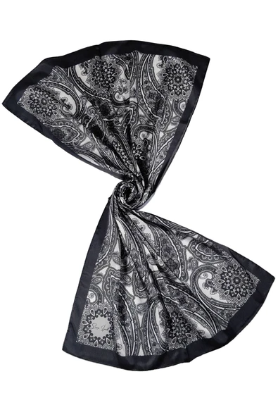 Sina İpek Etnik Desenli Jan Jan Şal 75x190 cm - 2