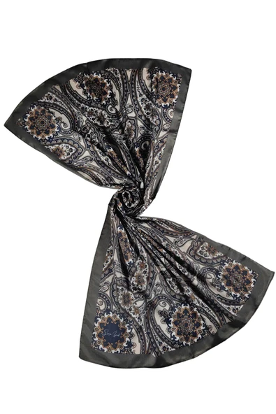 Sina İpek Etnik Desenli Jan Jan Şal 75x190 cm - Resim 3