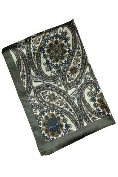 Sina İpek Etnik Desenli Jan Jan Şal 75x190 cm - Resim 2