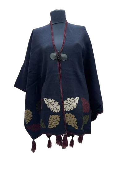 Akmoda Kalın Kışlık Triko Uzun  Panço ürün görseli 1