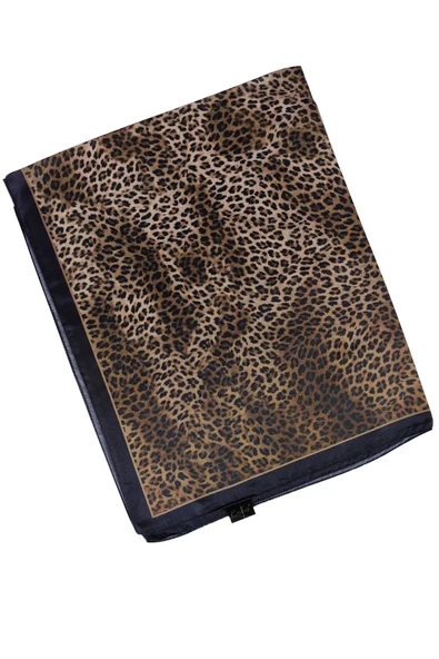 Enba Soft Pamuklu Leopar Desenli Şal 75x190 cm - Resim 2