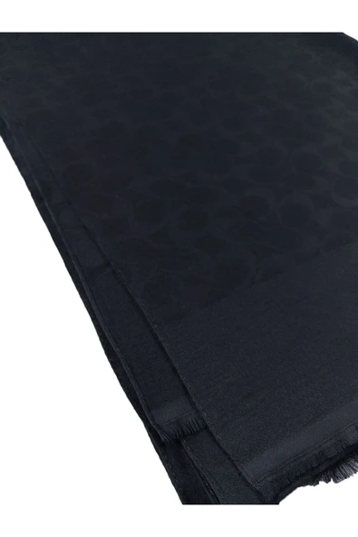 Işıl İpek Pamuk Jakarlı C Desen Şal 75x190 cm - Resim 4