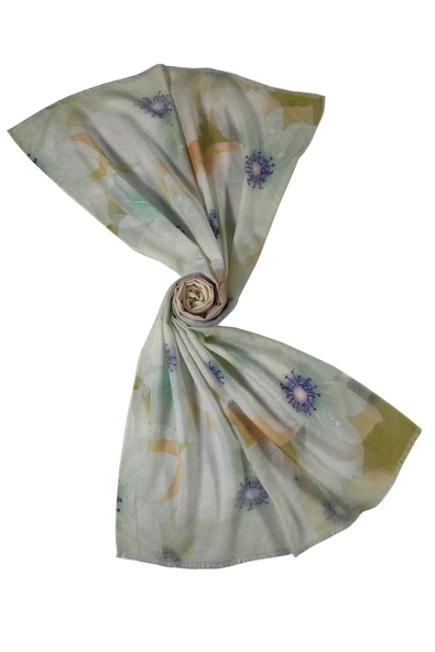 Mısırlı Eşarpları Desenli Yün Şal 75x190 ürün görseli 1