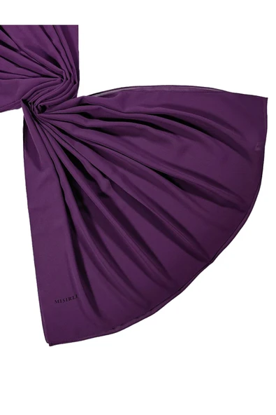 Mısırlı Eşarpları Düz Renk Krep Şal - 3