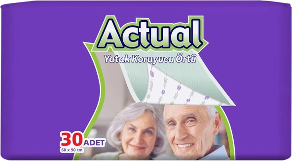 Actual Hasta Alt Açma Yatak Koruyucu Örtü 60*90CM (İç Adet 30 Adet)