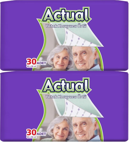 Actual Hasta Alt Açma Yatak Koruyucu Örtü 60*90CM 60 Adet (2PK*30)