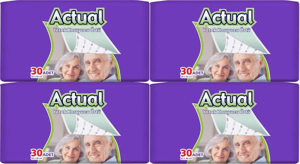 Actual Hasta Alt Açma Yatak Koruyucu Örtü 60*90CM 120 Adet (4PK*30)