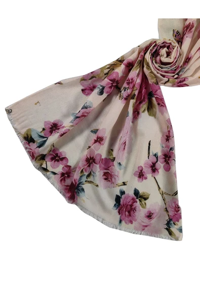Mısırlı Eşarpları Desenli Yün Şal 75x190 - 3