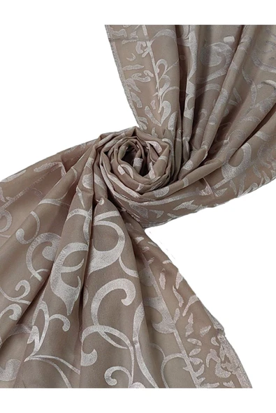 Mısırlı Eşarpları Etnik Desenli Devore Şal - Resim 2