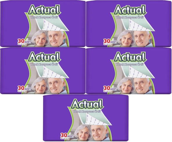 Actual Hasta Alt Açma Yatak Koruyucu Örtü 60*90CM 150 Adet (5PK*30)