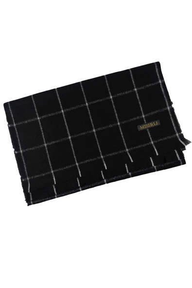 Mısırlı Eşarpları Erkek Yünlü Ekose Kaşkol ( Atkı ) - 3